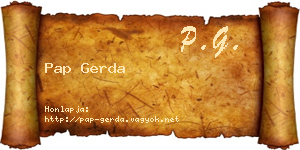 Pap Gerda névjegykártya